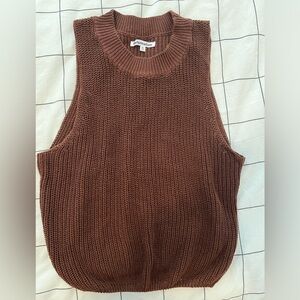 Reformation Knit Vest Brown XS